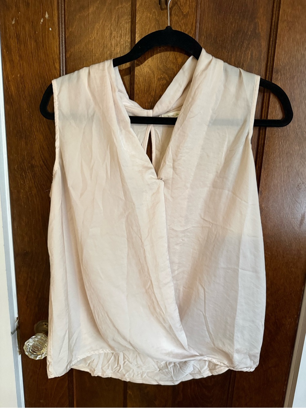 Anthropologie Sleeveless V-Neck Draped Top